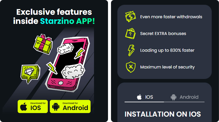 Starzino mobiele app