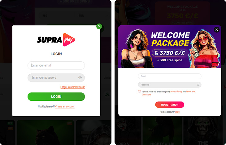 supraplay inloggen en registratie
