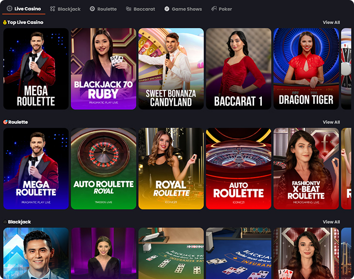 Betiro Casino live spellen
