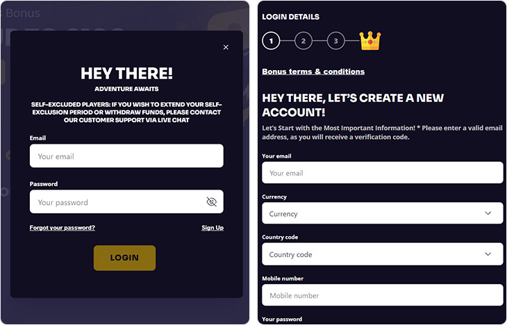 Dazzlehand Casino inloggen en registratie