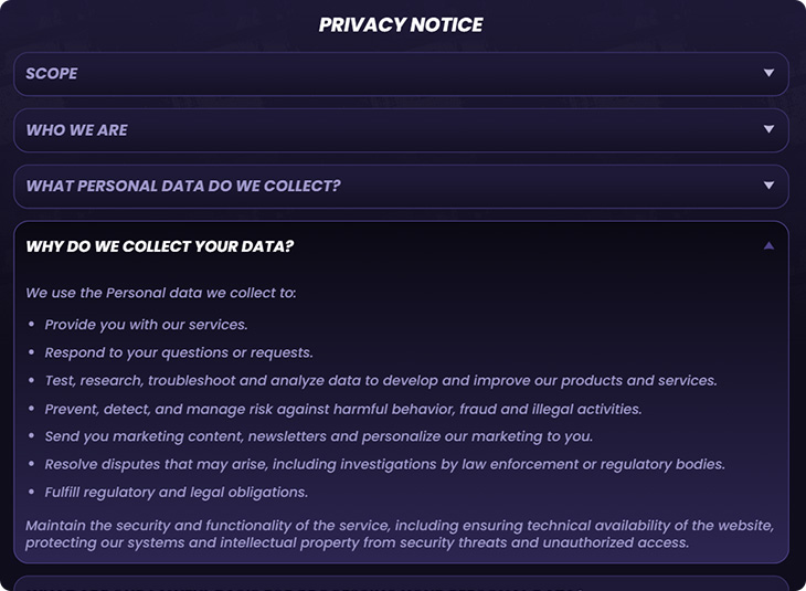 Funbet Casino privacy