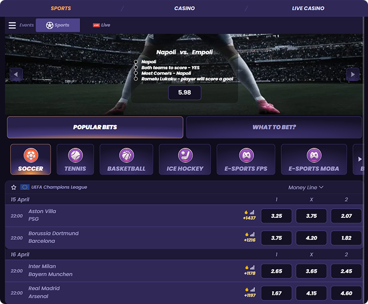 Funbet Casino sportweddenschappen