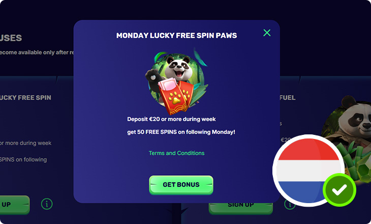SpinPanda Casino maandag gratis spins bonus