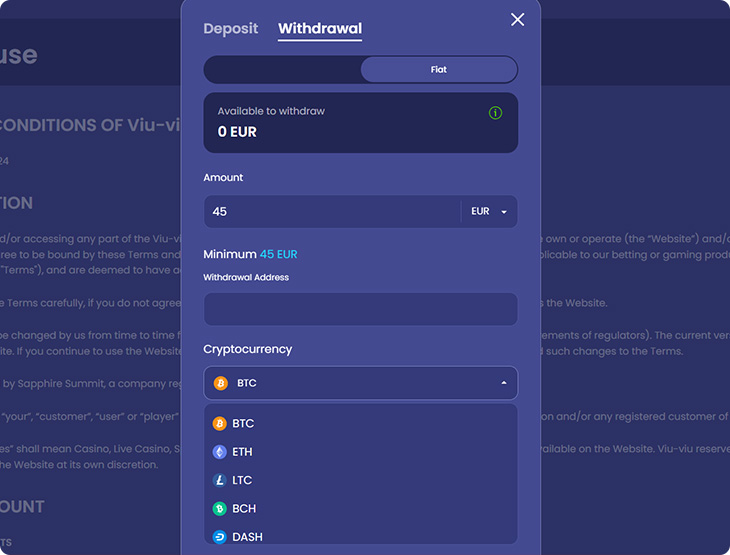 ViuViu Casino opnamemethoden