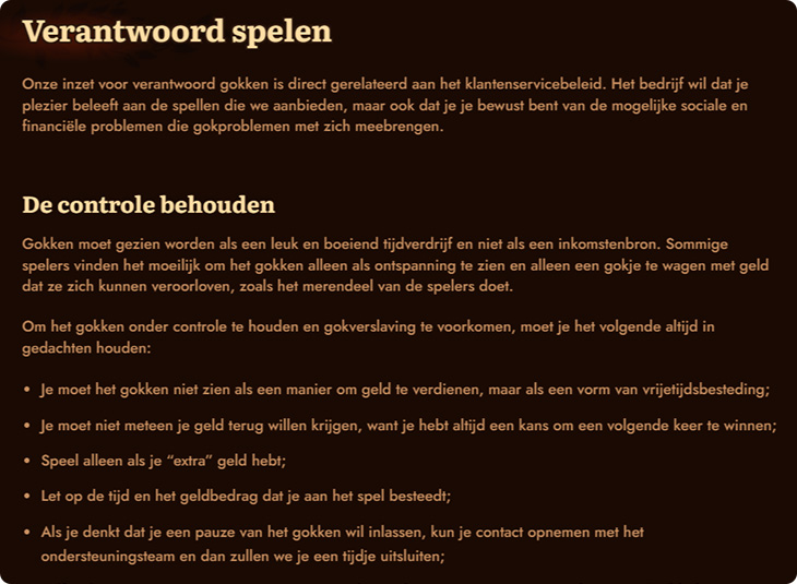 WildRobin Casino verantwoord gokken