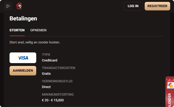 LegionBet Casino Betalingsmethoden