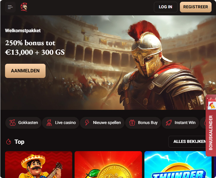 LegionBet Casino Ontwerp