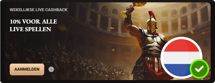 LegionBet Casino Wekelijkse Live Cashback