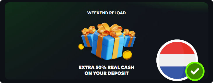 SpinMills Casino Weekend Herlaadbonus
