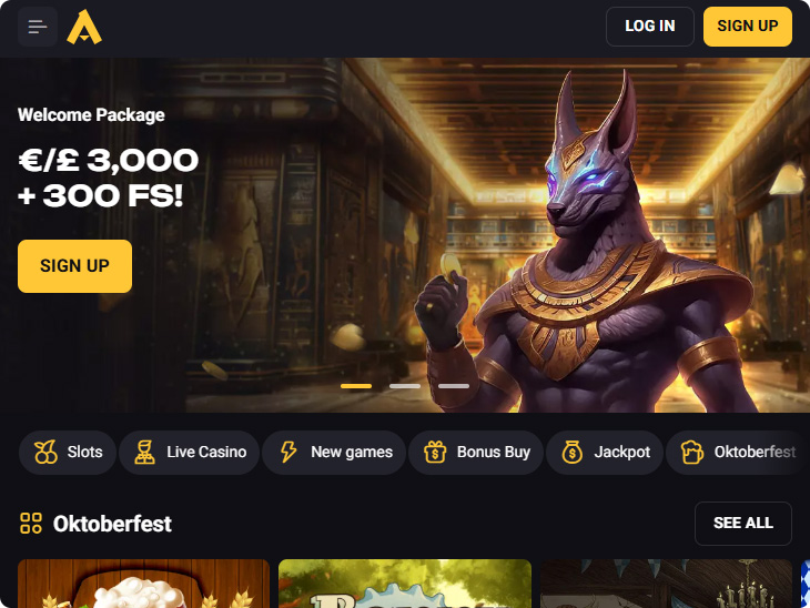 AmonBet Casino Ontwerp