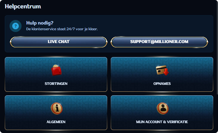 Millioner Casino Klantenservice