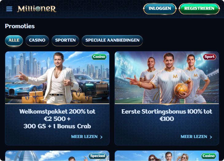 Millioner Casino Promoties