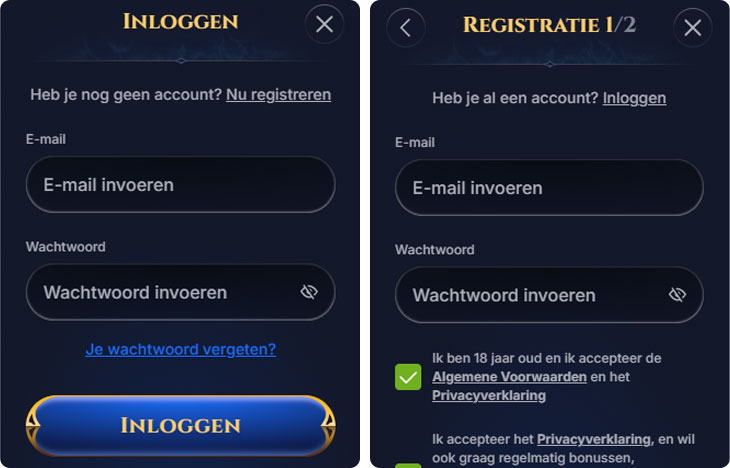 Cazeus Inloggen en Registratie