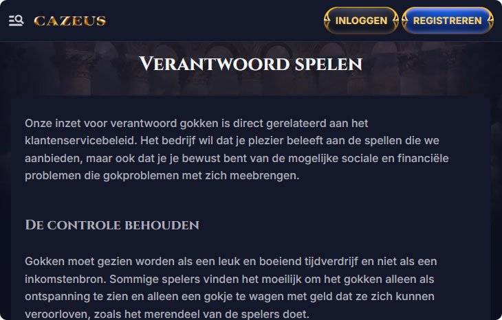 Cazeus Verantwoord Spelen