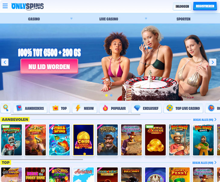 OnlySpins Casino Design