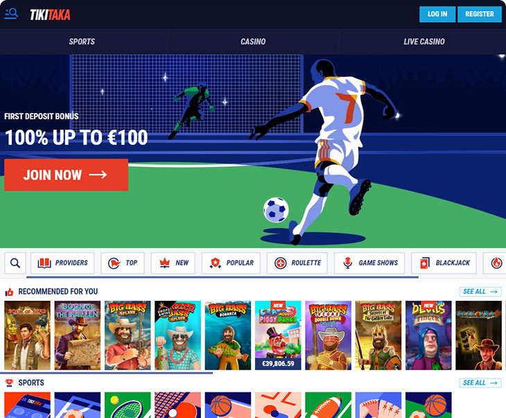 TikiTaka Casino Ontwerp