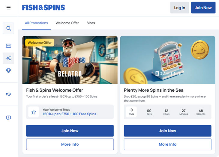 Fish and Spins Casino Promoties