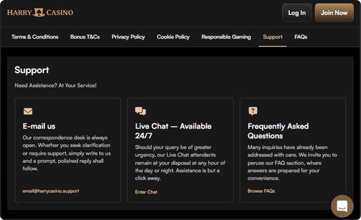 Harry Casino Casino Klantenservice